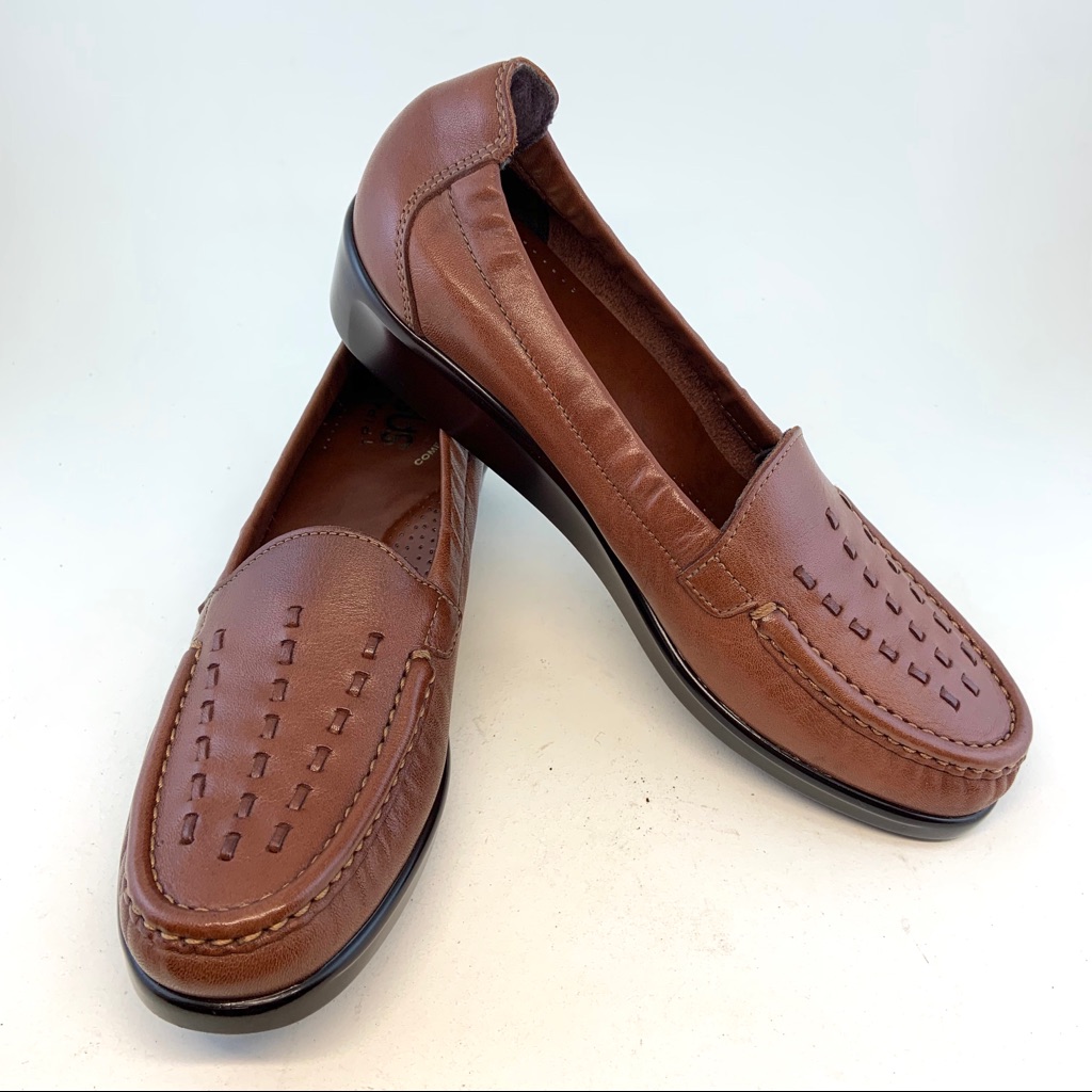 Sas Chestnut Weave Loafers Slim/Extra Narrow